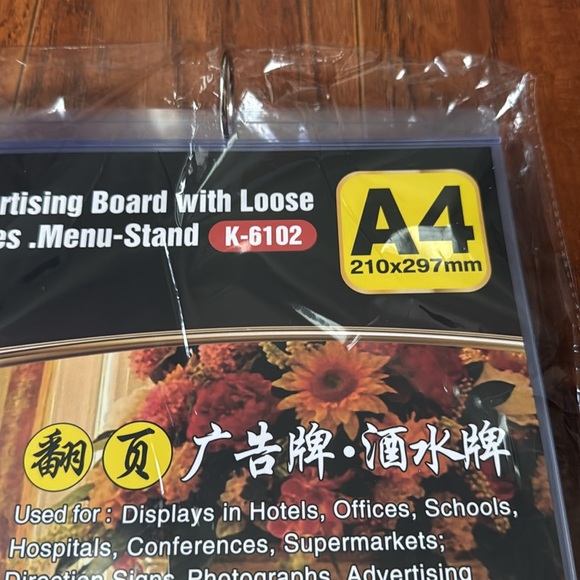 NWT Multi-Page Flip Display Card Stand Detachable Label Business Menu Folder - Picture 3 of 8